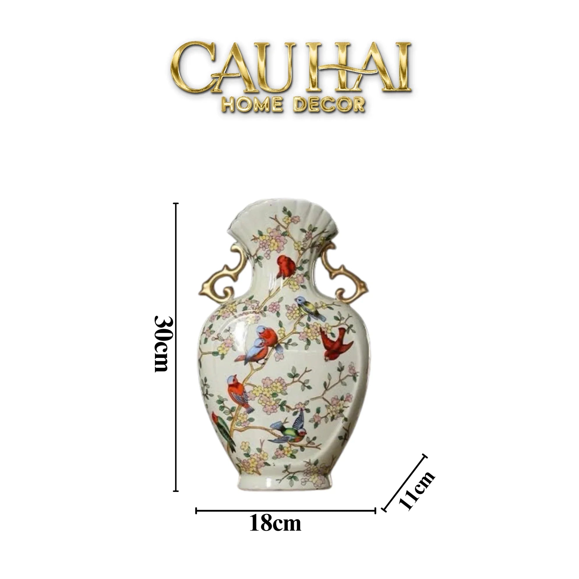 Bình Hoa Cổ Phong Jardin Oriental Duo H30/H40-CẬU HAI HOME DECOR