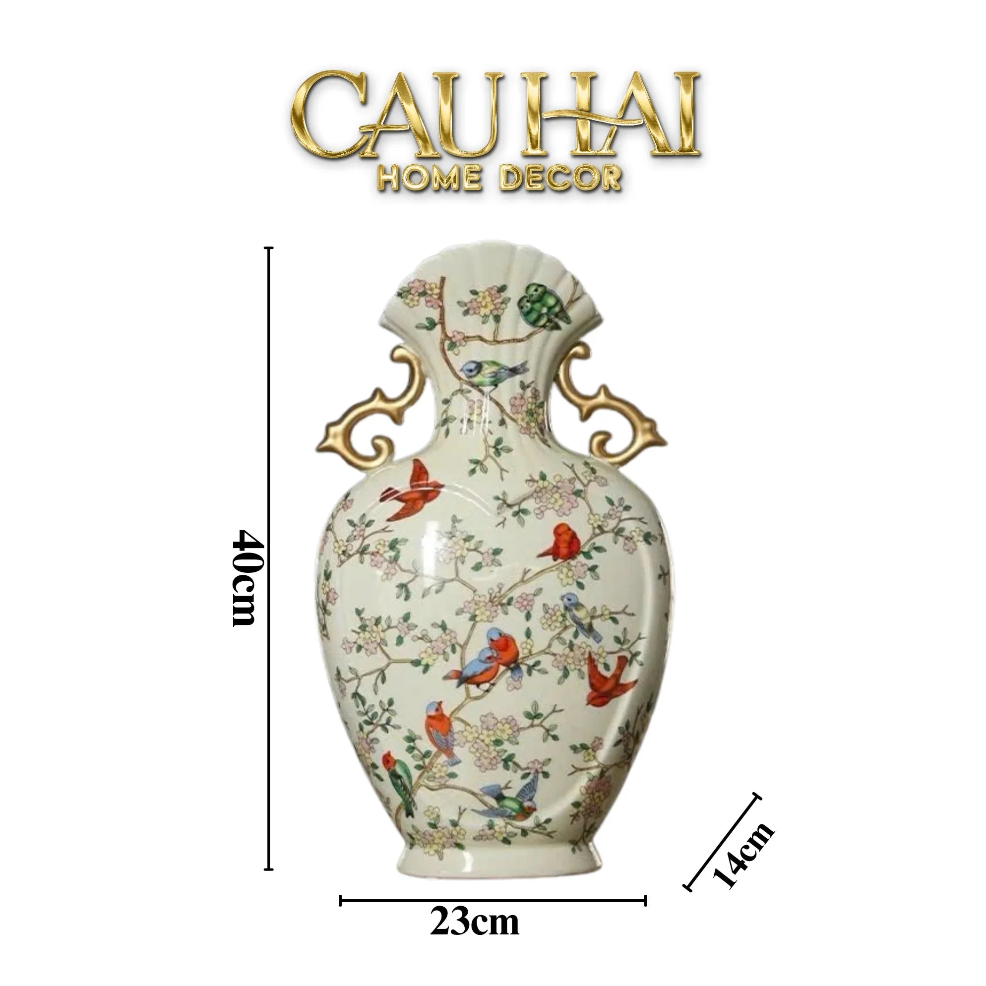 Bình Hoa Cổ Phong Jardin Oriental Duo H30/H40-CẬU HAI HOME DECOR
