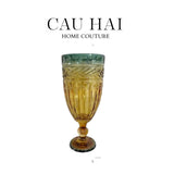BÌNH HOA CRYSTAL AMBER VERDANT GOBLET-CẬU HAI HOME DECOR