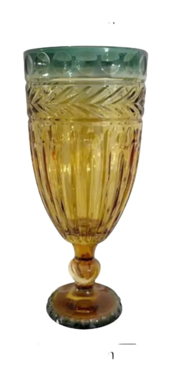 Bình Hoa Crystal Amber Verdant Goblet H26.8 W11.9 D8.4