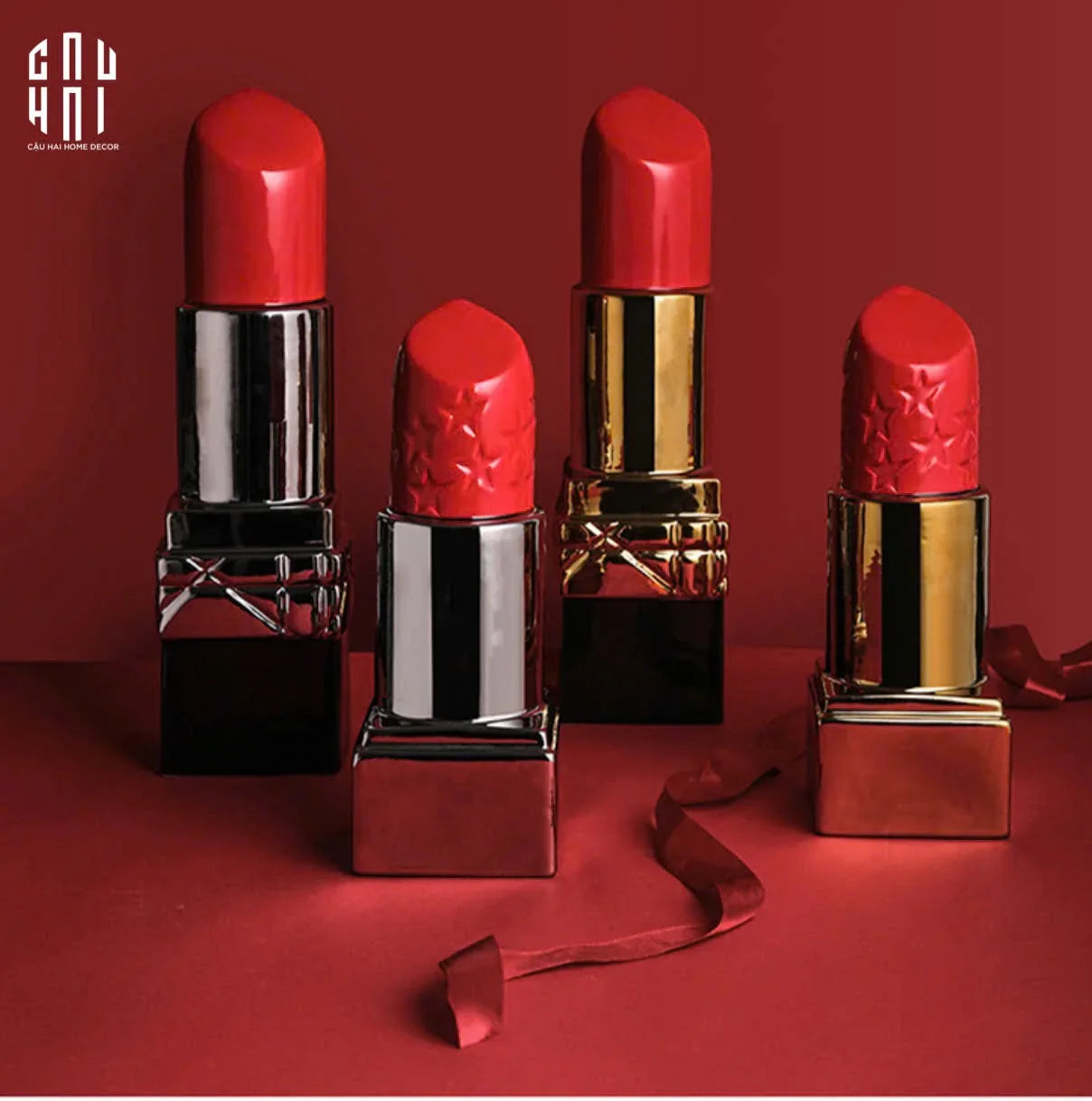 BÌNH HOA D.O PLATINUM ROUGE MATTE S36-CẬU HAI HOME DECOR