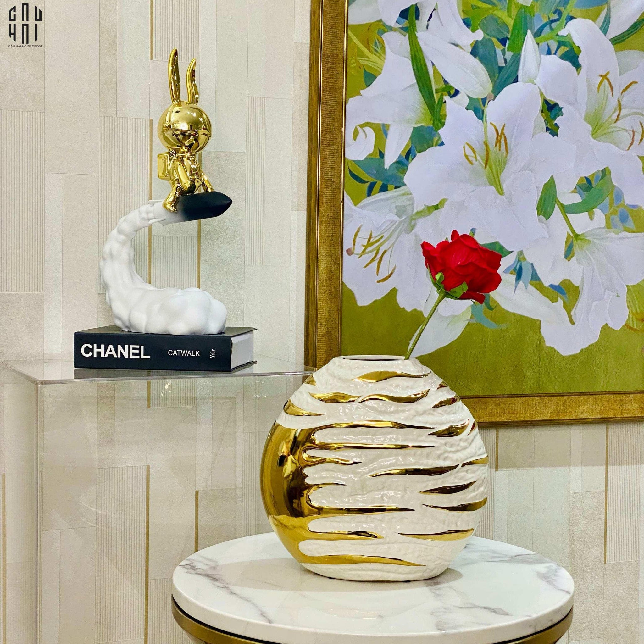 Bình Hoa Flint Aurum Galaxia-CẬU HAI HOME DECOR
