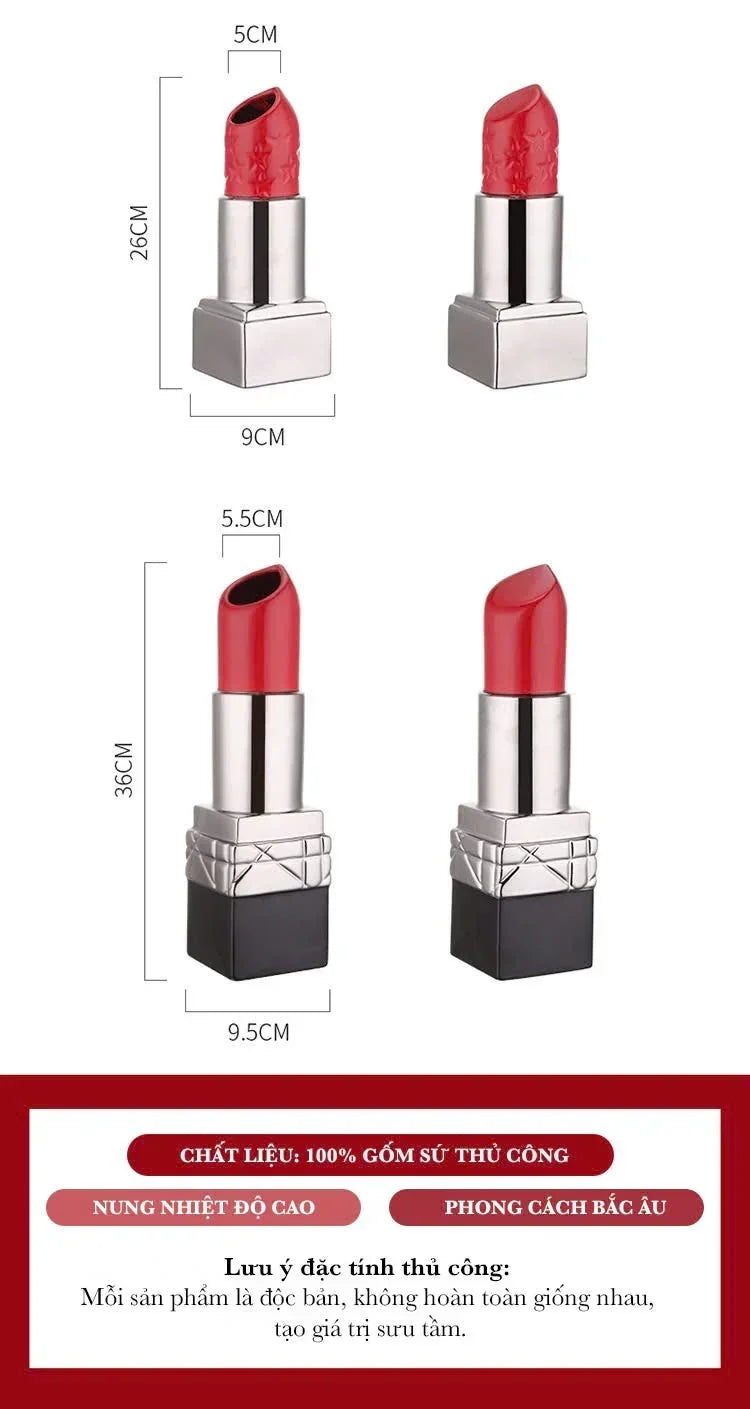 BÌNH HOA GOLD D.O ROUGE MATTE H26-CẬU HAI HOME DECOR