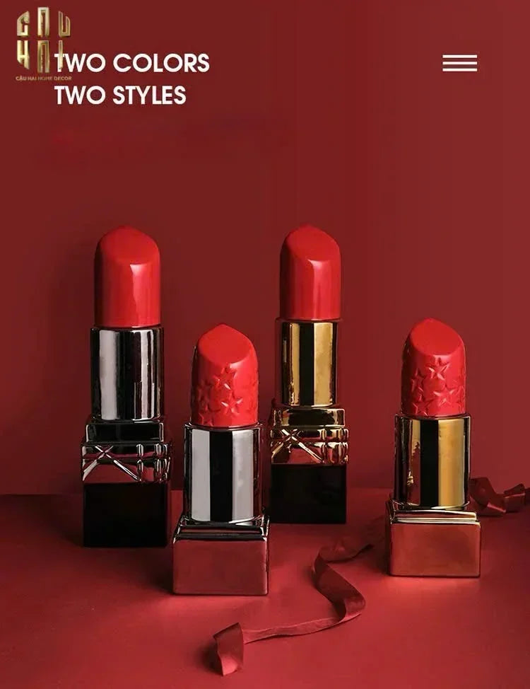 BÌNH HOA GOLD D.O ROUGE MATTE S36-CẬU HAI HOME DECOR