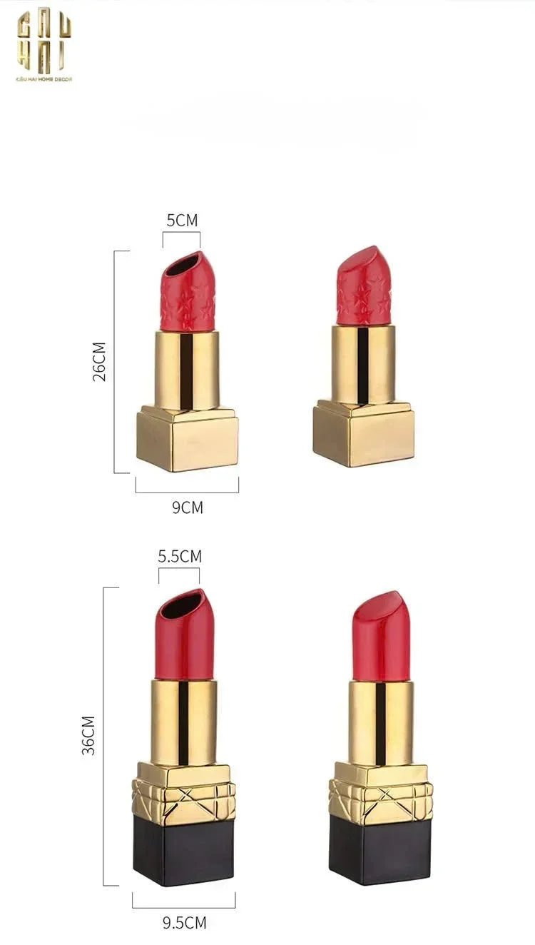 BÌNH HOA GOLD D.O ROUGE MATTE S36-CẬU HAI HOME DECOR