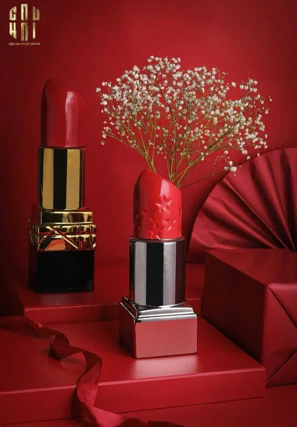 BÌNH HOA GOLD D.O ROUGE MATTE S36-CẬU HAI HOME DECOR