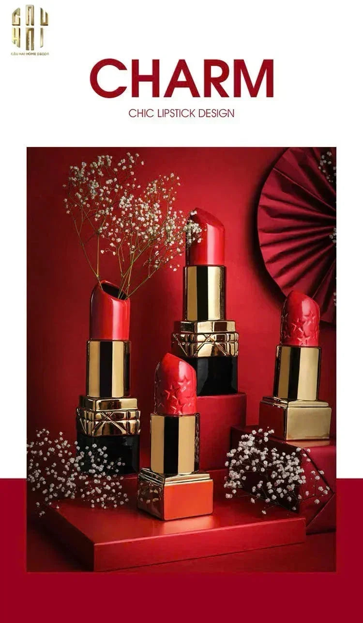 BÌNH HOA GOLD D.O ROUGE MATTE S36-CẬU HAI HOME DECOR