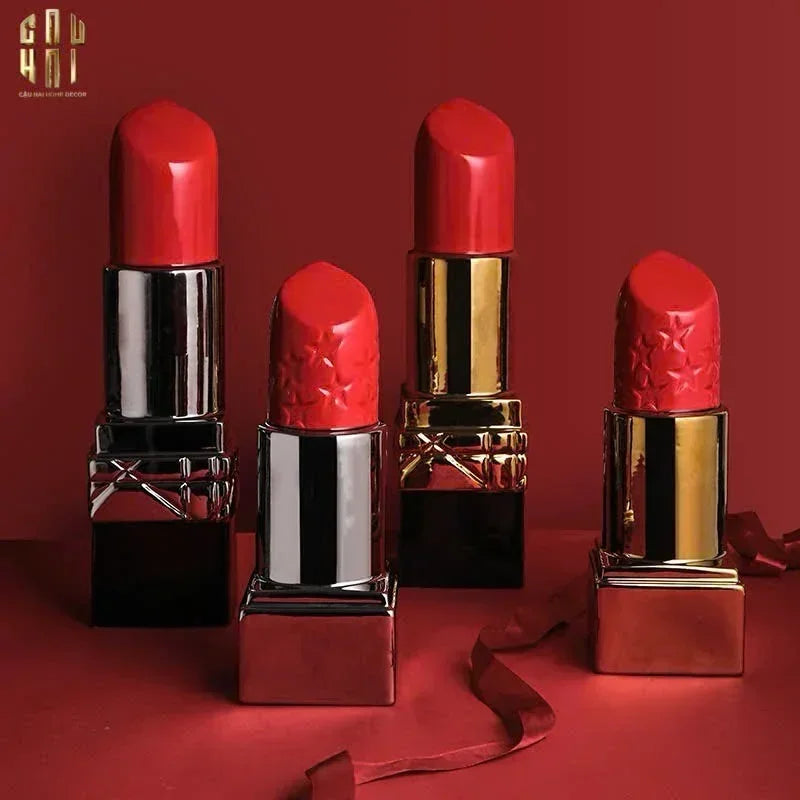 BÌNH HOA GOLD D.O ROUGE MATTE S36-CẬU HAI HOME DECOR