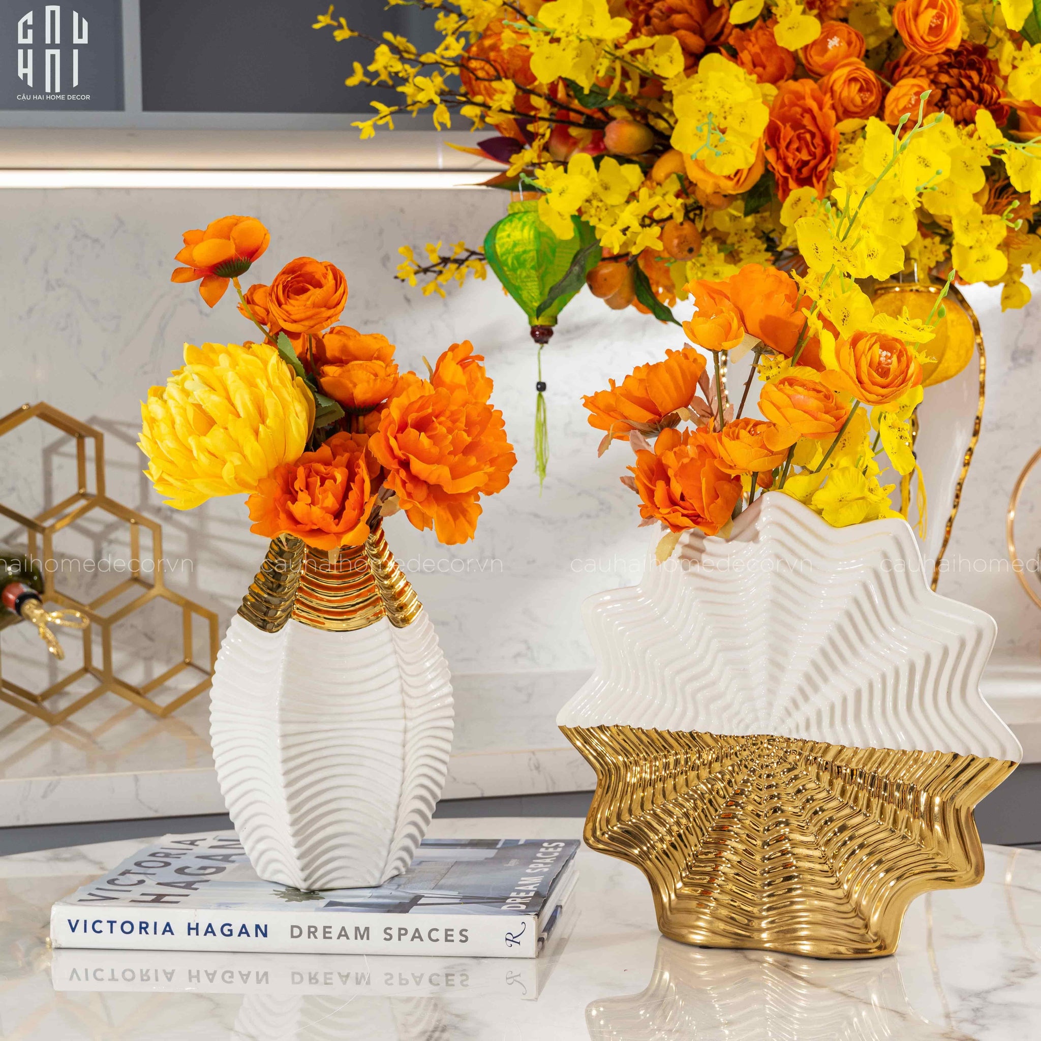 Bình Hoa Golden Bud-CẬU HAI HOME DECOR