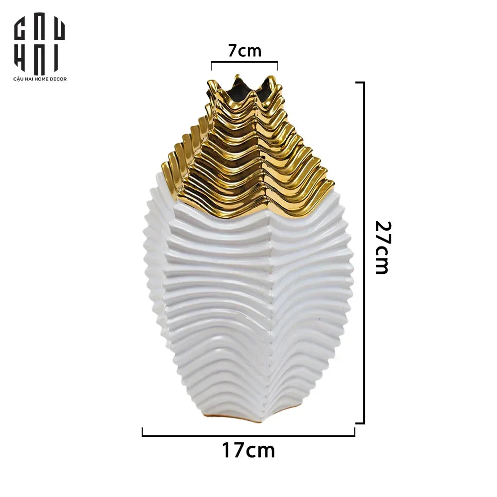 Bình Hoa Golden Bud-CẬU HAI HOME DECOR