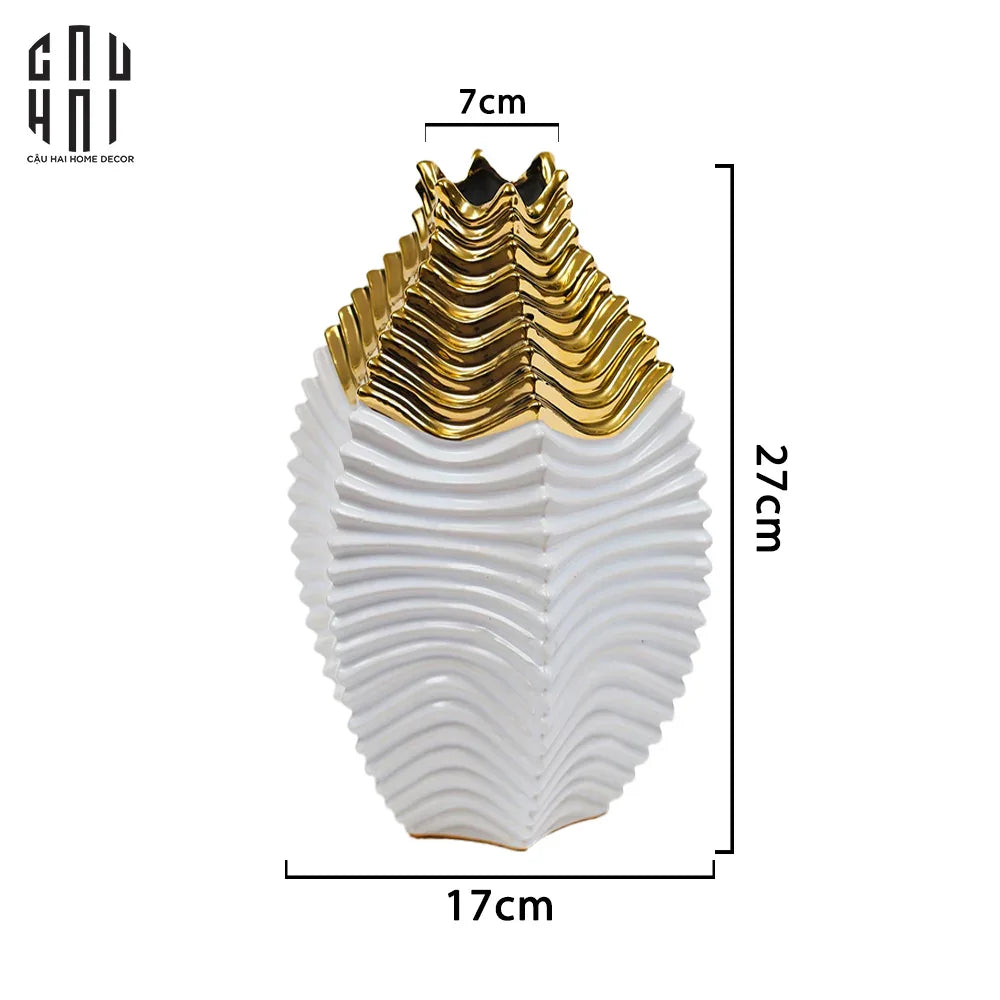 BÌNH HOA GOLDEN BUD-CẬU HAI HOME DECOR