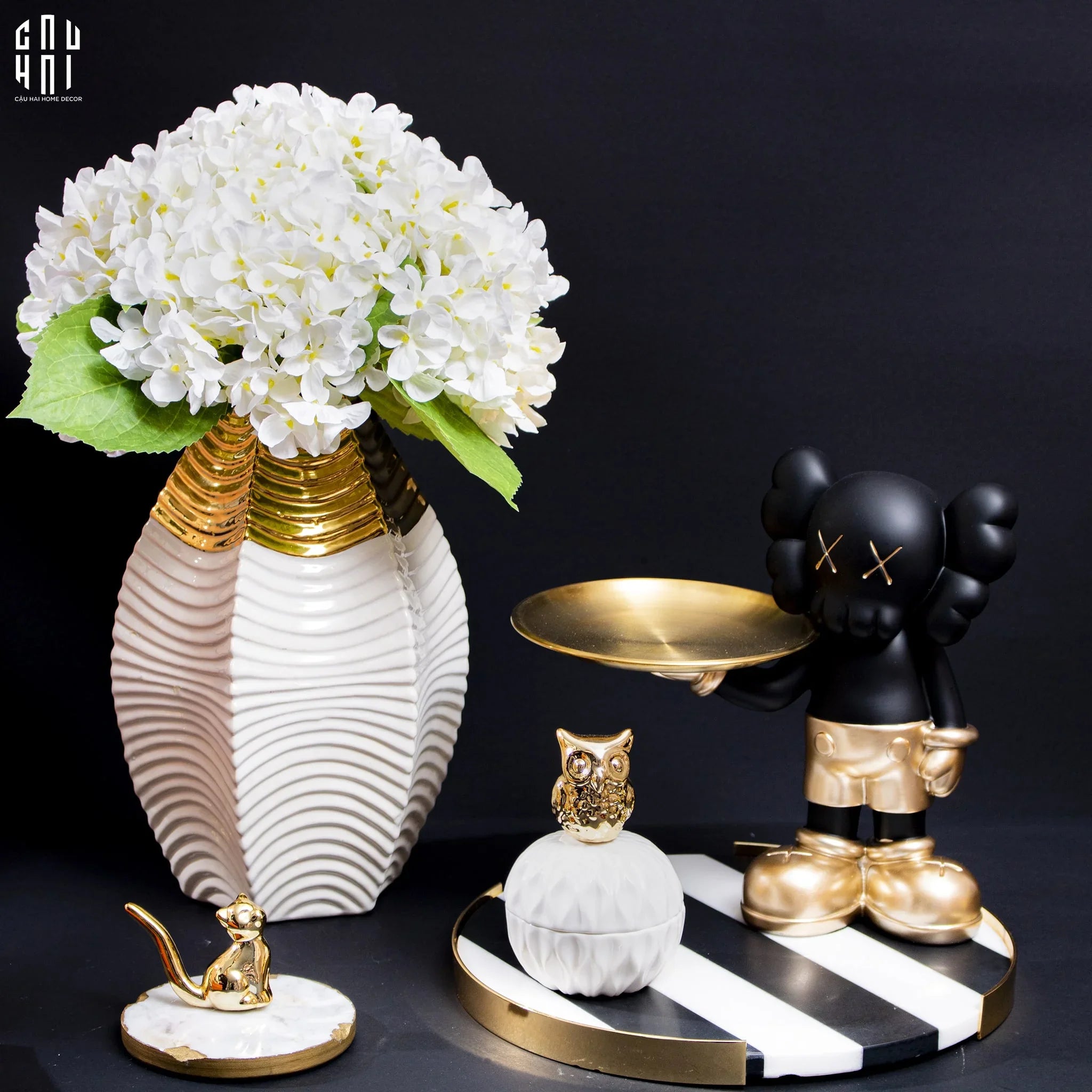 BÌNH HOA GOLDEN BUD-CẬU HAI HOME DECOR