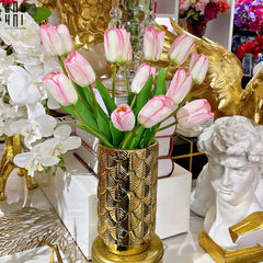 Bình Hoa Golden Scale 11x20-CẬU HAI HOME DECOR