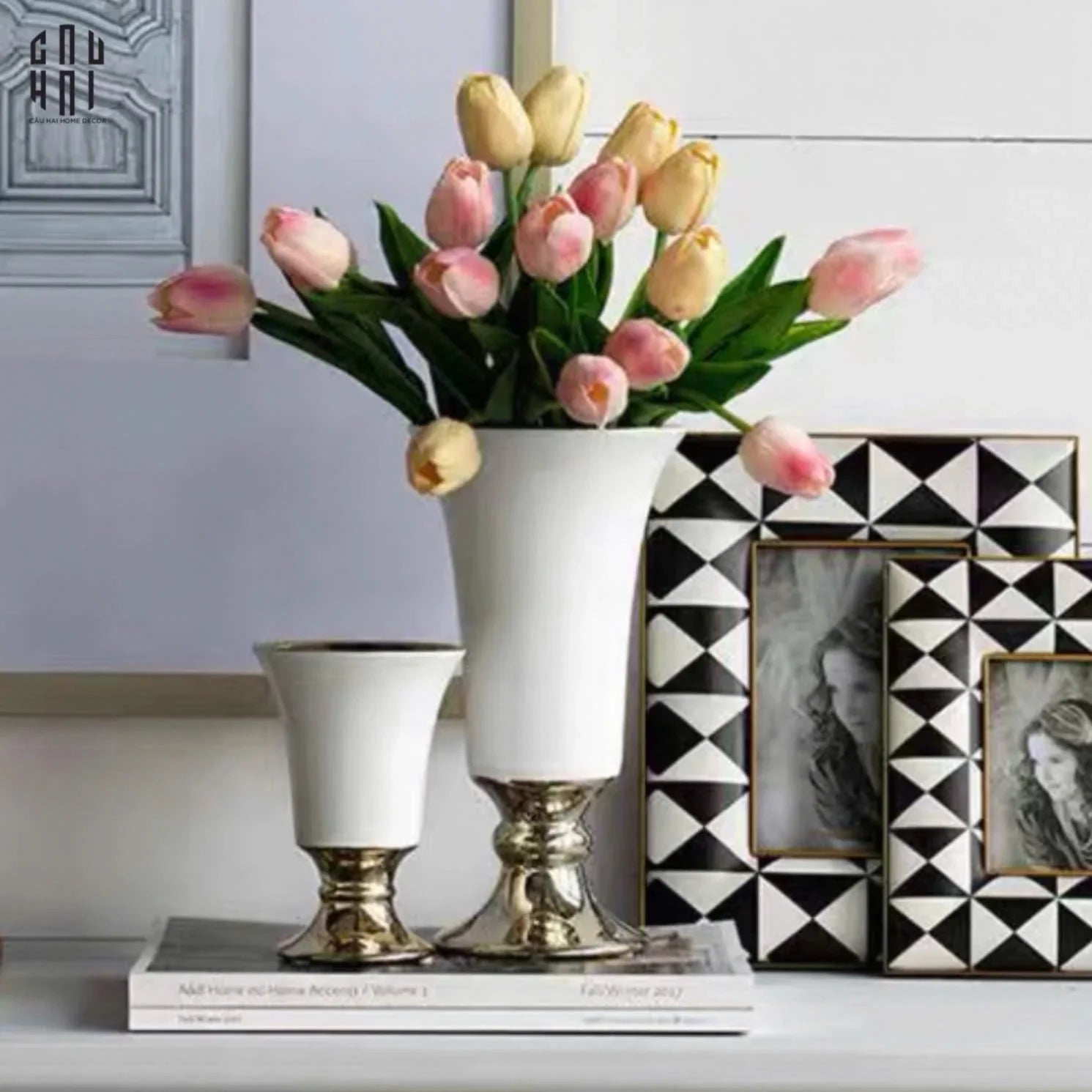 BÌNH HOA GỐM SỨ CẨM THẠCH VENICE SIZE 20-CẬU HAI HOME DECOR