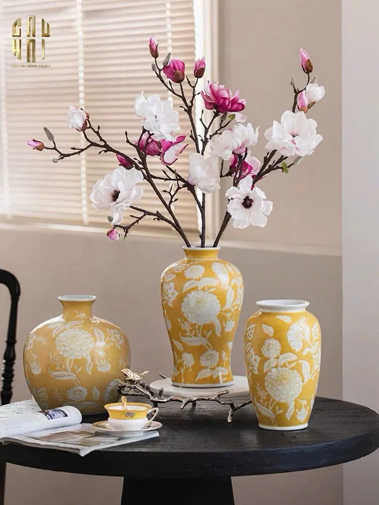 BÌNH HOA HOÀNG KIM SOLEIL ROYAL H33-CẬU HAI HOME DECOR