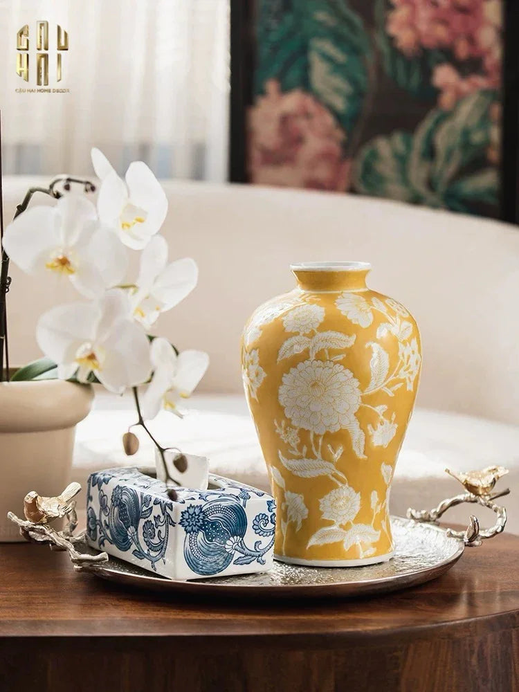 BÌNH HOA HOÀNG KIM SOLEIL ROYAL H33-CẬU HAI HOME DECOR