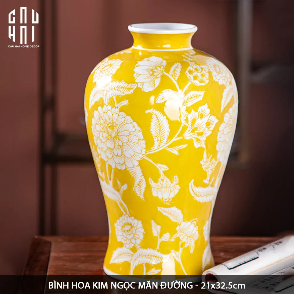BÌNH HOA HOÀNG KIM SOLEIL ROYAL H33-CẬU HAI HOME DECOR