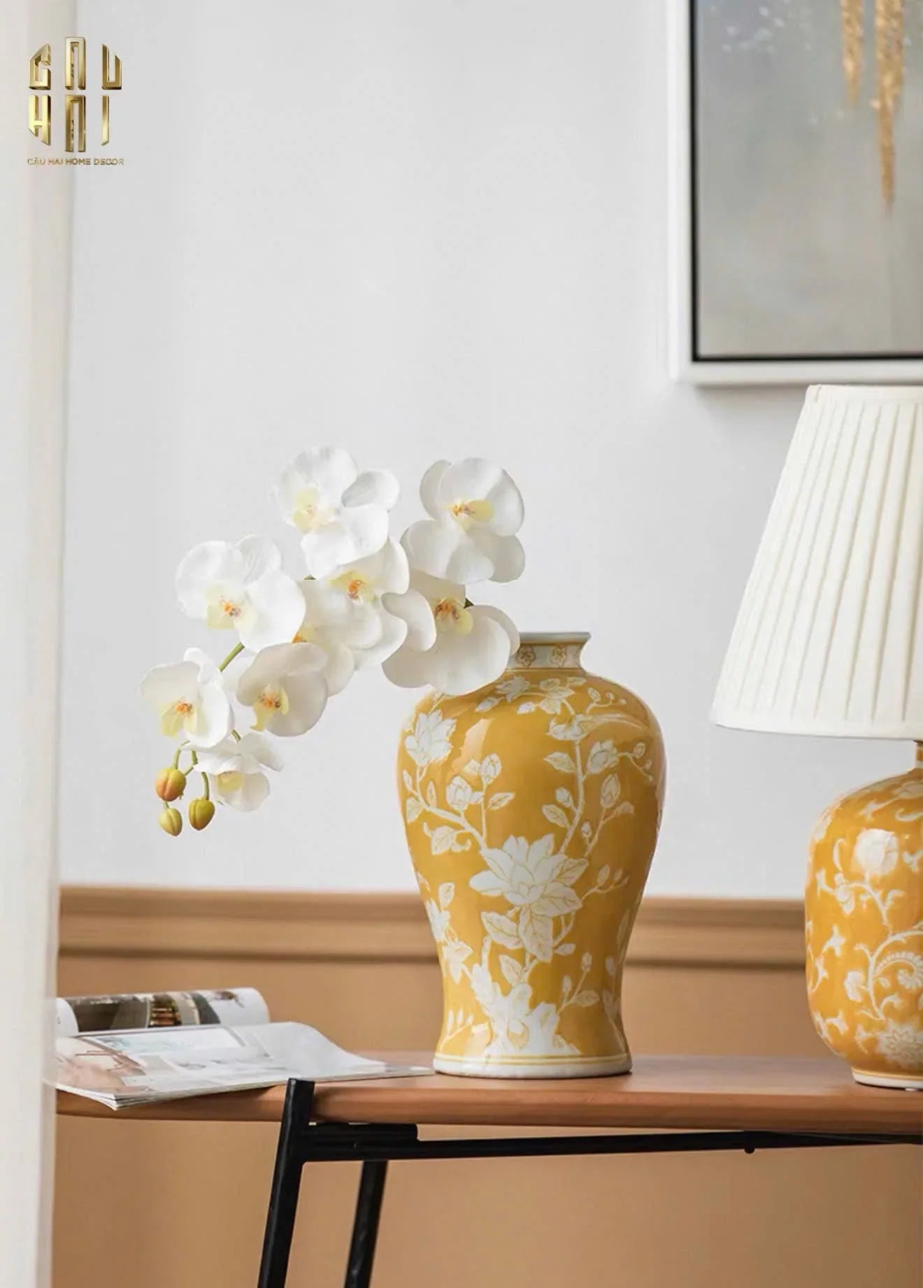 BÌNH HOA HOÀNG KIM SOLEIL ROYAL H33-CẬU HAI HOME DECOR