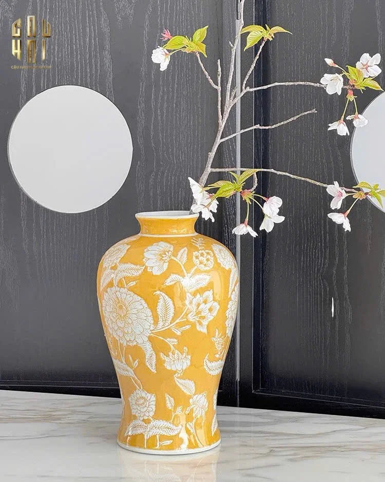 BÌNH HOA HOÀNG KIM SOLEIL ROYAL H33-CẬU HAI HOME DECOR