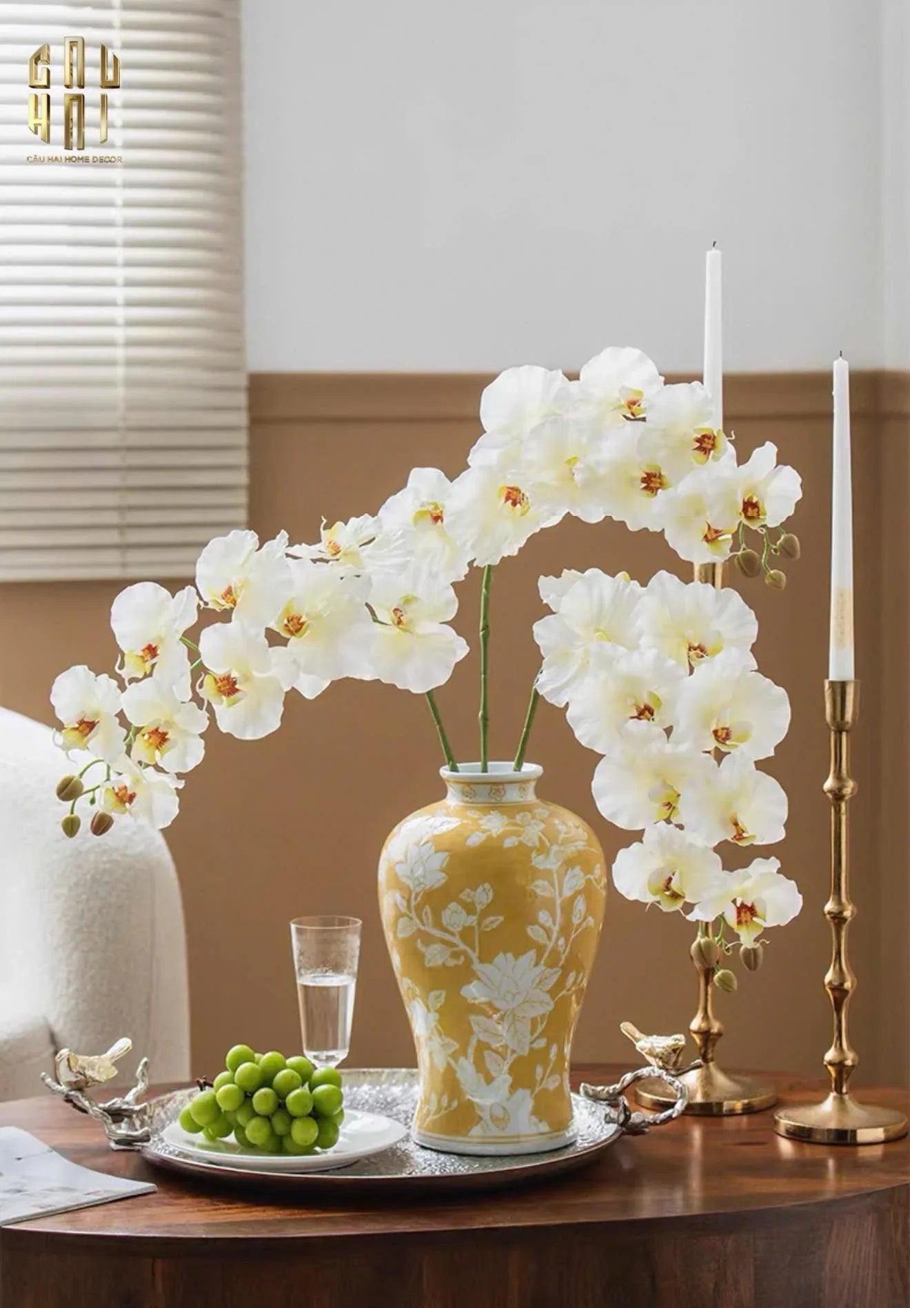 BÌNH HOA HOÀNG KIM SOLEIL ROYAL H33-CẬU HAI HOME DECOR