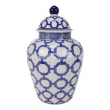 Bình Hoa Indochine Ginger Jar Oriental Heritage – Bleu Treillis H35