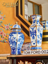 Bình Hoa Kim Tôn Lăng Trấn - Indochine Indigo Porcelain Vase 41-CẬU HAI HOME DECOR