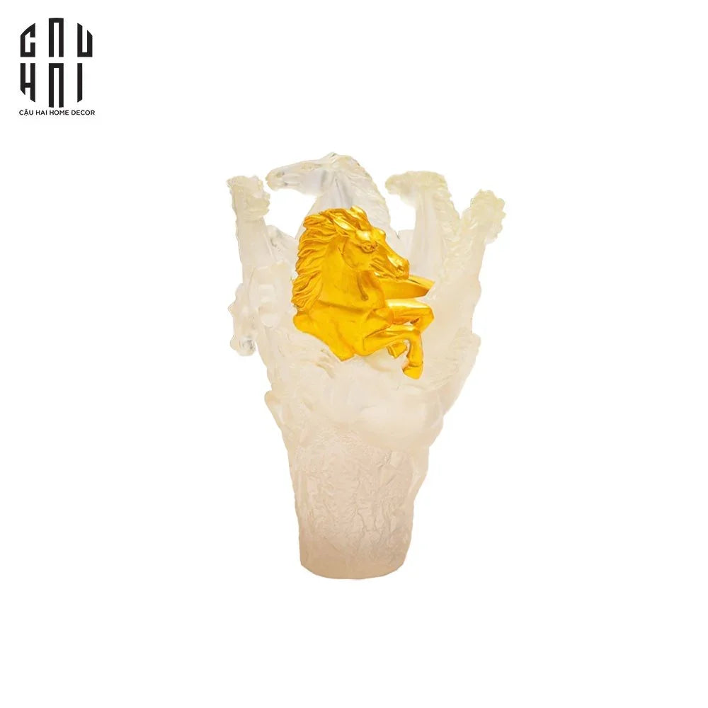 BÌNH HOA LƯU LY THE DIVINE PEGASUS-CẬU HAI HOME DECOR