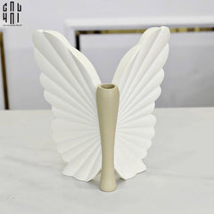 Bình Hoa Papillon Angel In Bloom - Beige H26x24x16-CẬU HAI HOME DECOR