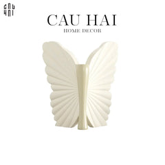 Bình Hoa Papillon Angel In Bloom - Beige H26x24x16-CẬU HAI HOME DECOR