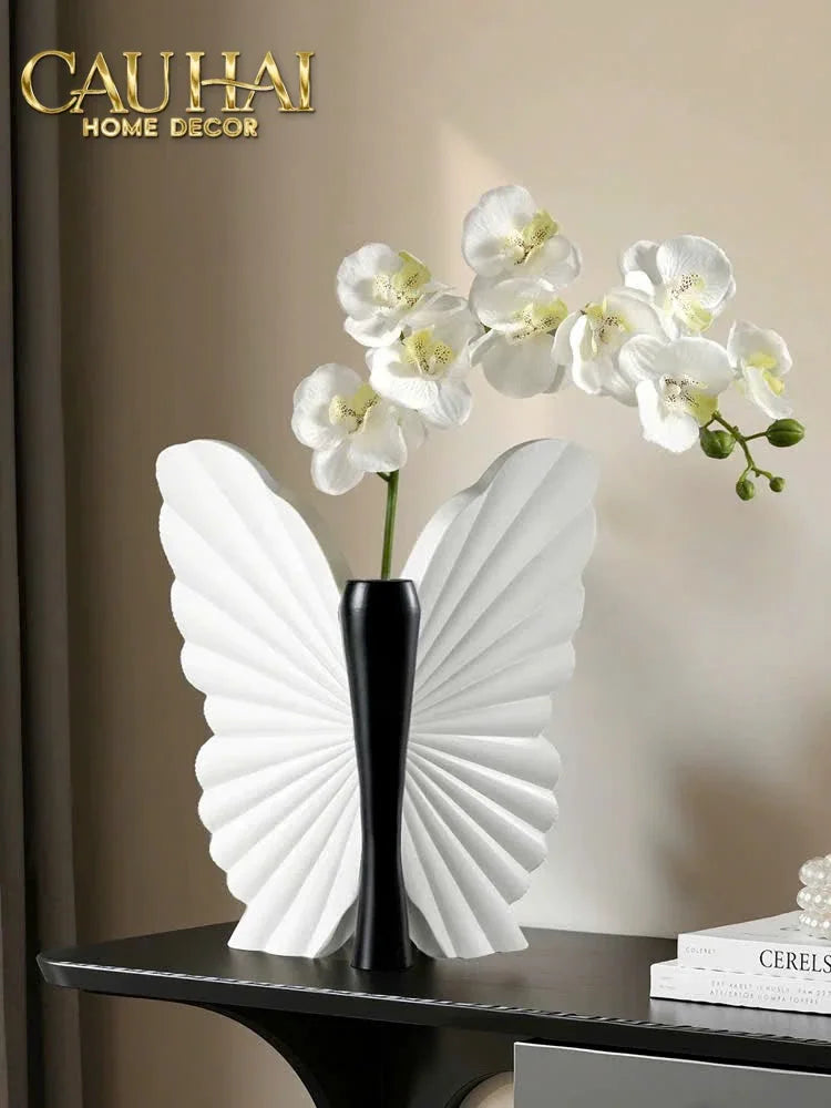 Bình Hoa Papillon Angel In Bloom - Noir H26x24x16-CẬU HAI HOME DECOR