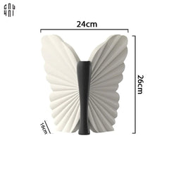 Bình Hoa Papillon Angel In Bloom - Noir H26x24x16-CẬU HAI HOME DECOR