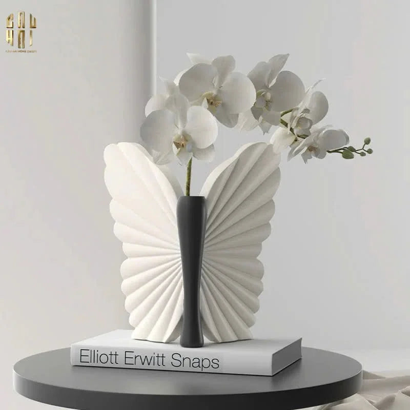 Bình Hoa Papillon Angel In Bloom - Noir H26x24x16-CẬU HAI HOME DECOR