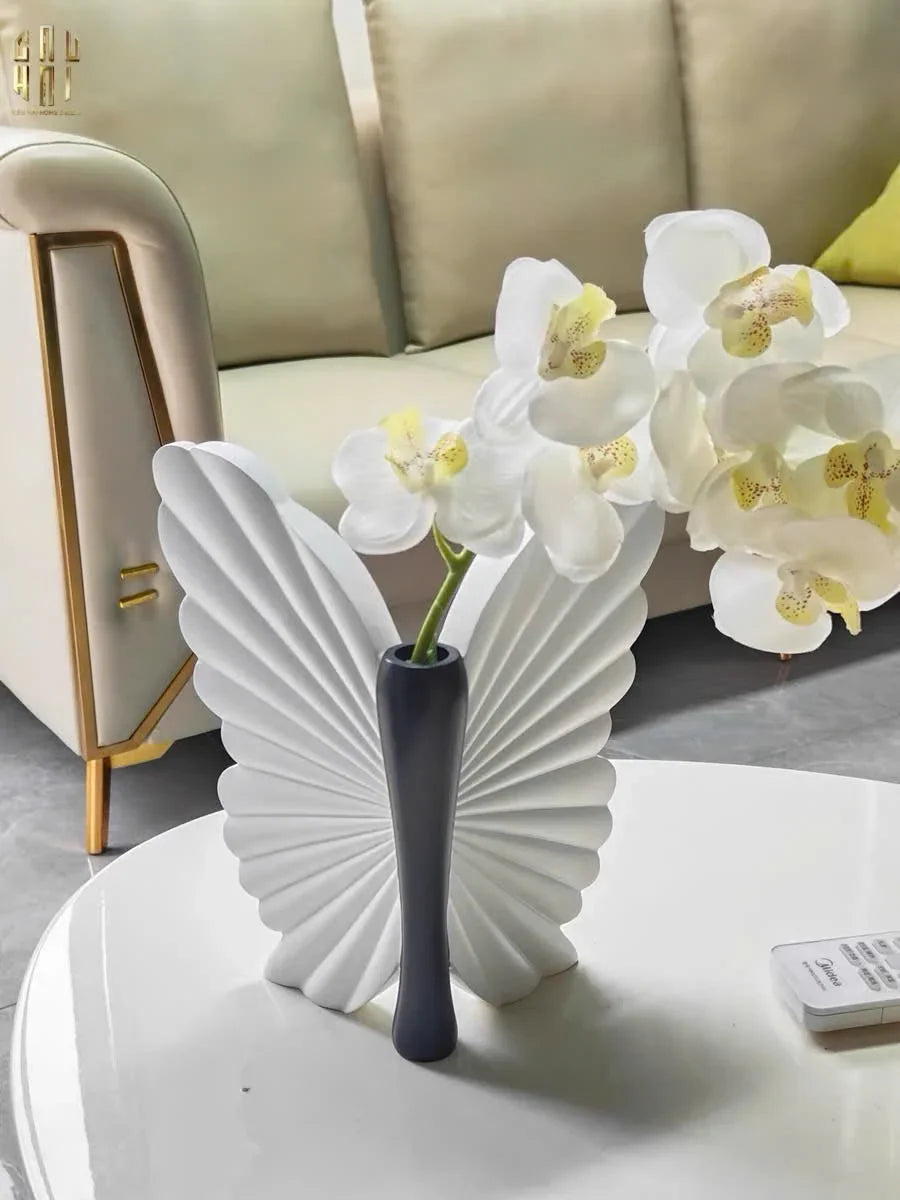 Bình Hoa Papillon Angel In Bloom - Noir H26x24x16-CẬU HAI HOME DECOR