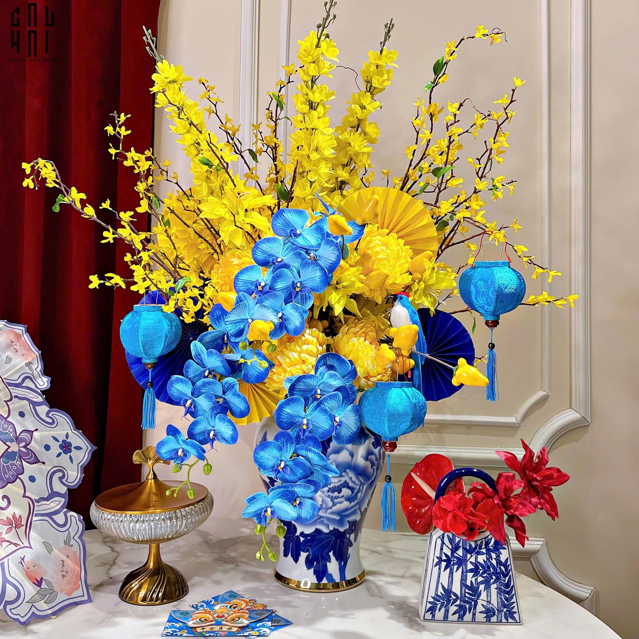 BÌNH HOA PHÙ DUNG MEN LAM SIZE 39-CẬU HAI HOME DECOR