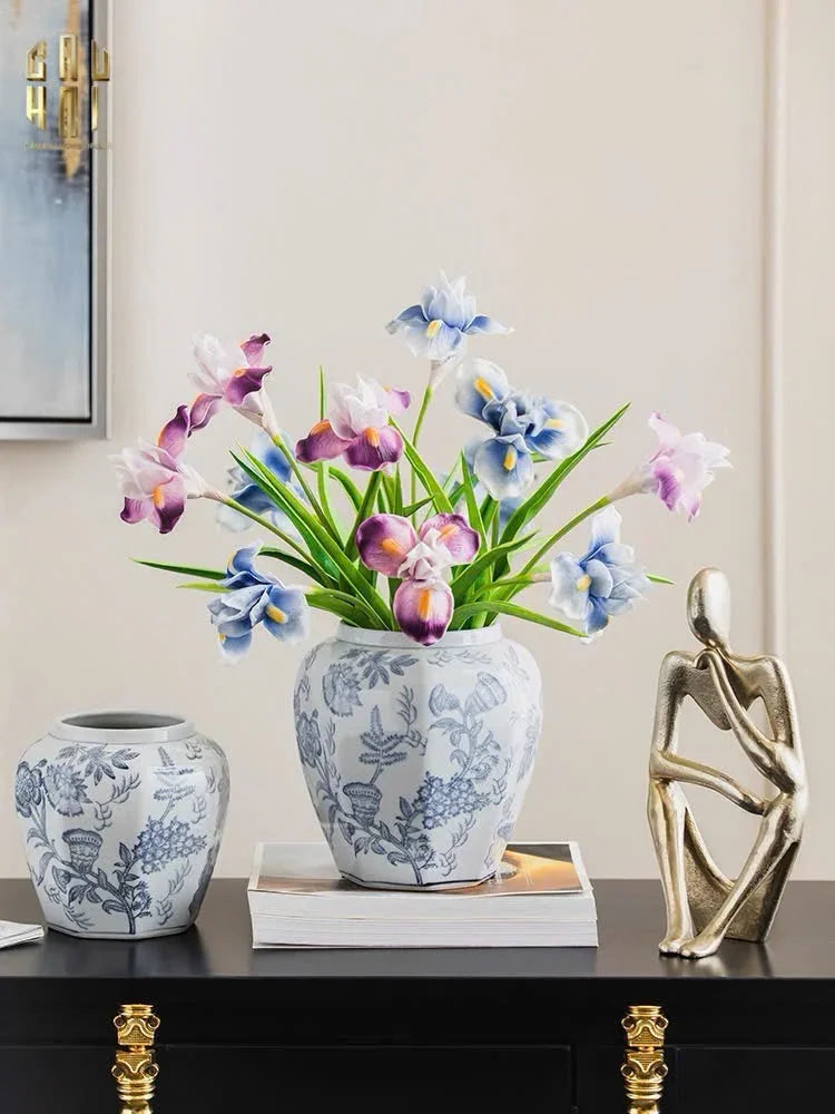 BÌNH HOA SỨ TRÁNG MEN INDOCHINE FLORA-CẬU HAI HOME DECOR