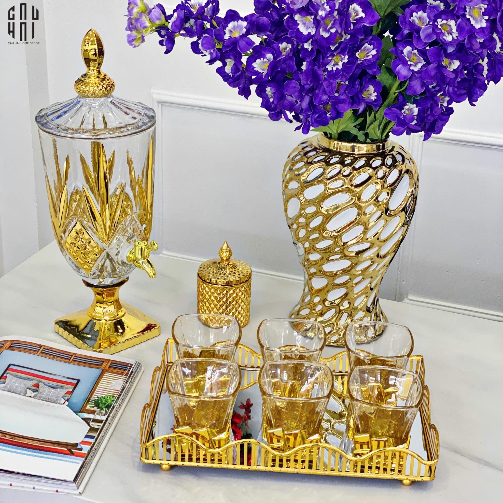Bình Hoa Sứ Tráng Men Kelleher-CẬU HAI HOME DECOR