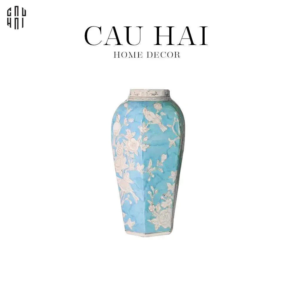 BÌNH HOA THIÊN HỰU LAM NGUYỆT-CẬU HAI HOME DECOR