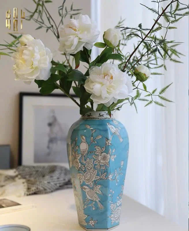 BÌNH HOA THIÊN HỰU LAM NGUYỆT-CẬU HAI HOME DECOR