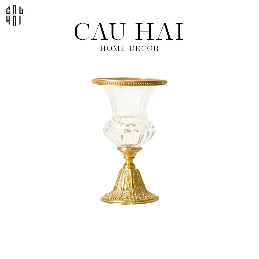 BÌNH HOA THUỶ TINH BRONZE GLASS MILNER-CẬU HAI HOME DECOR
