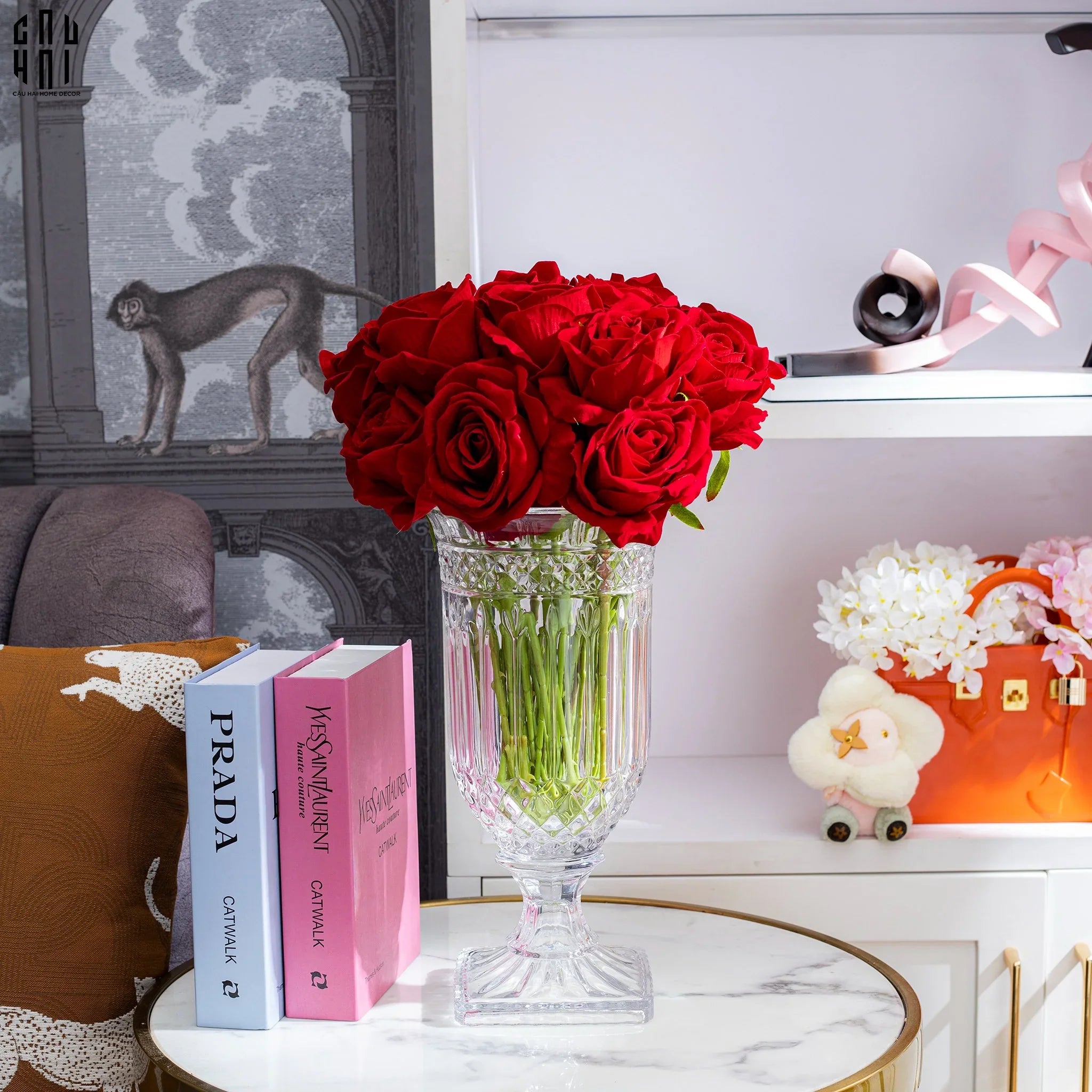 Bình Hoa Thuỷ Tinh Critalleries Saint Dupont H33-CẬU HAI HOME DECOR