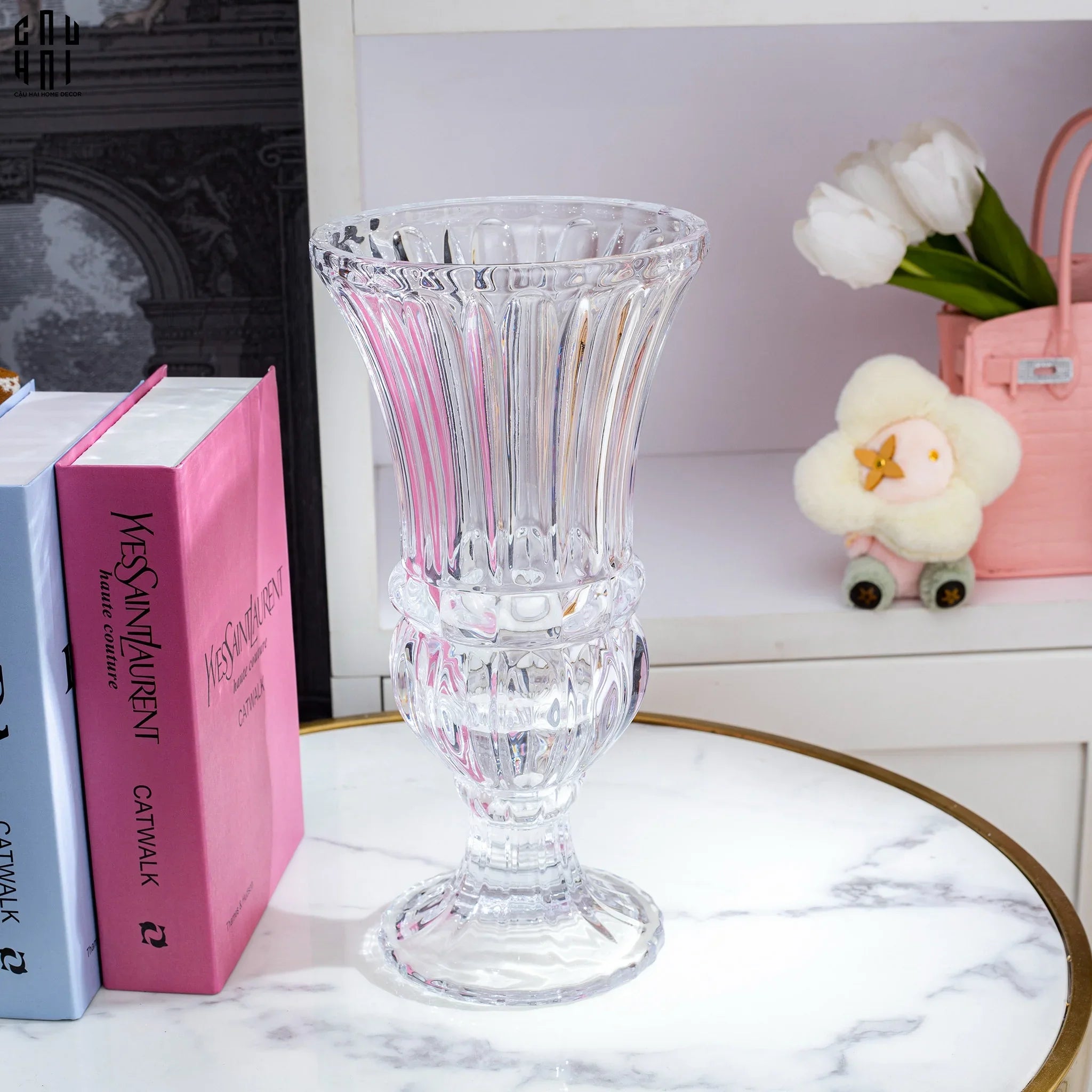 Bình Hoa Thuỷ Tinh Critalleries Saint Paul H30-CẬU HAI HOME DECOR