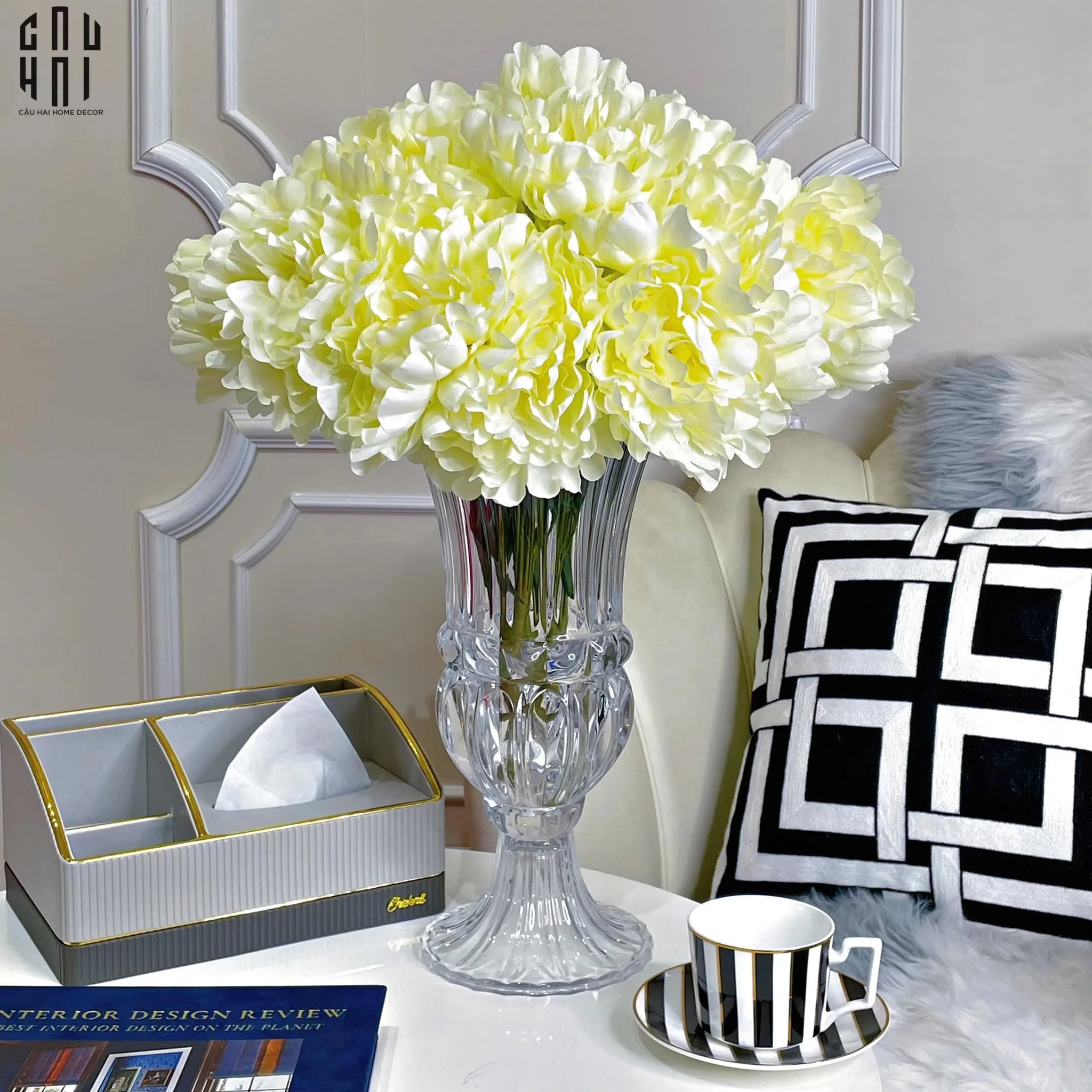 BÌNH HOA THUỶ TINH CRYSTAL JACKSON-CẬU HAI HOME DECOR