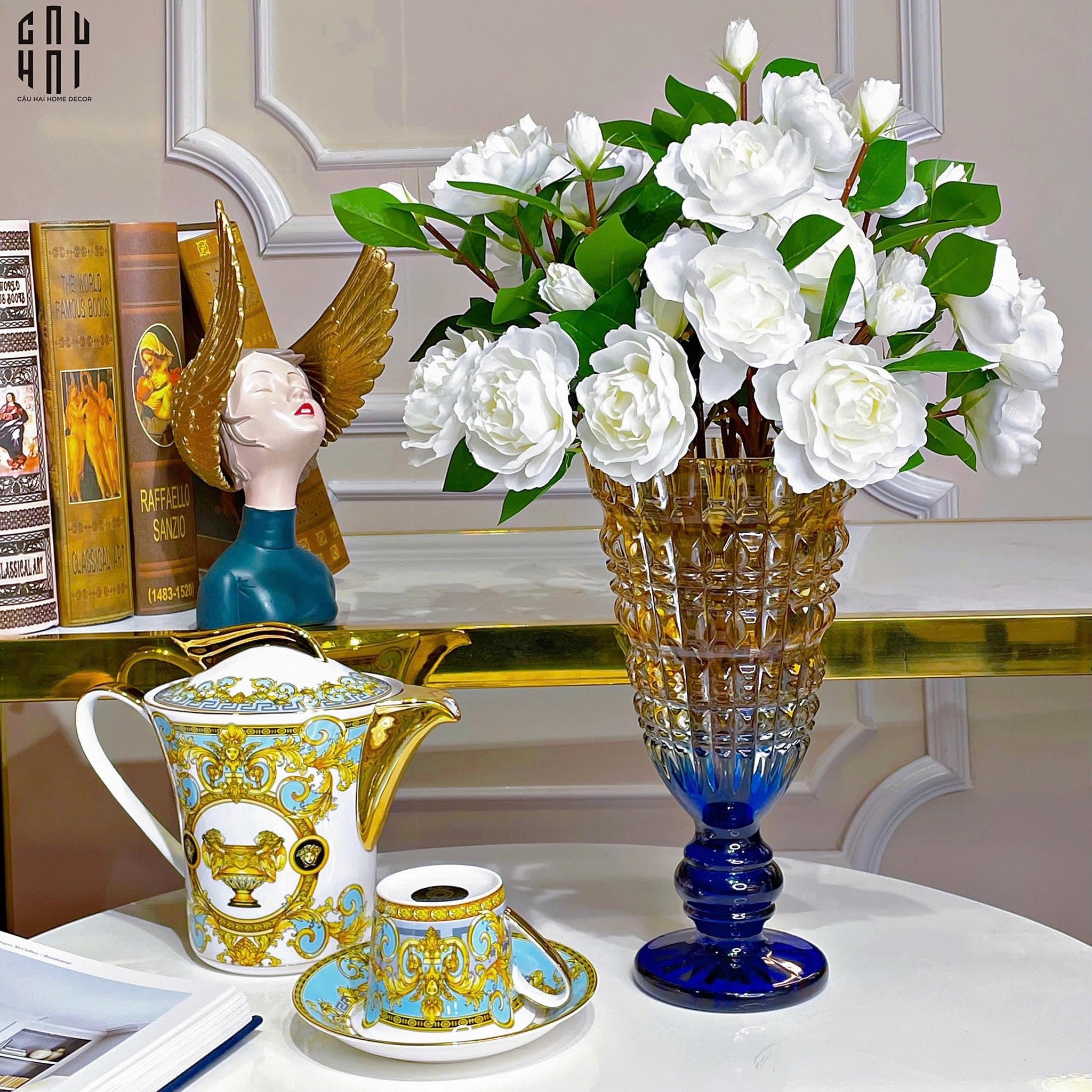 BÌNH HOA THUỶ TINH CRYSTAL NEON LUMIÈRE SS25-CẬU HAI HOME DECOR