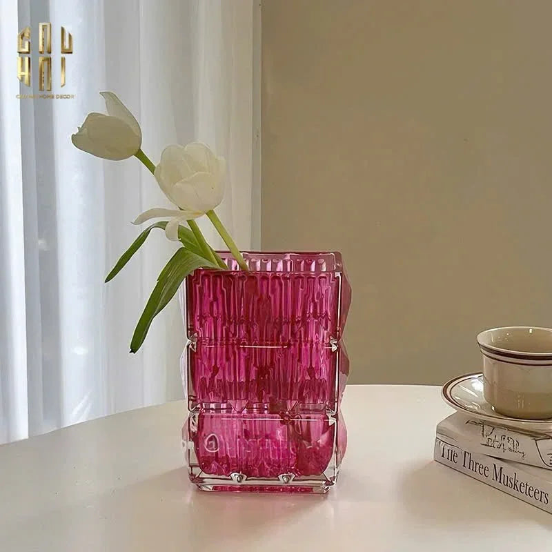 Bình Hoa Thuỷ Tinh Gerald - Purple-CẬU HAI HOME DECOR