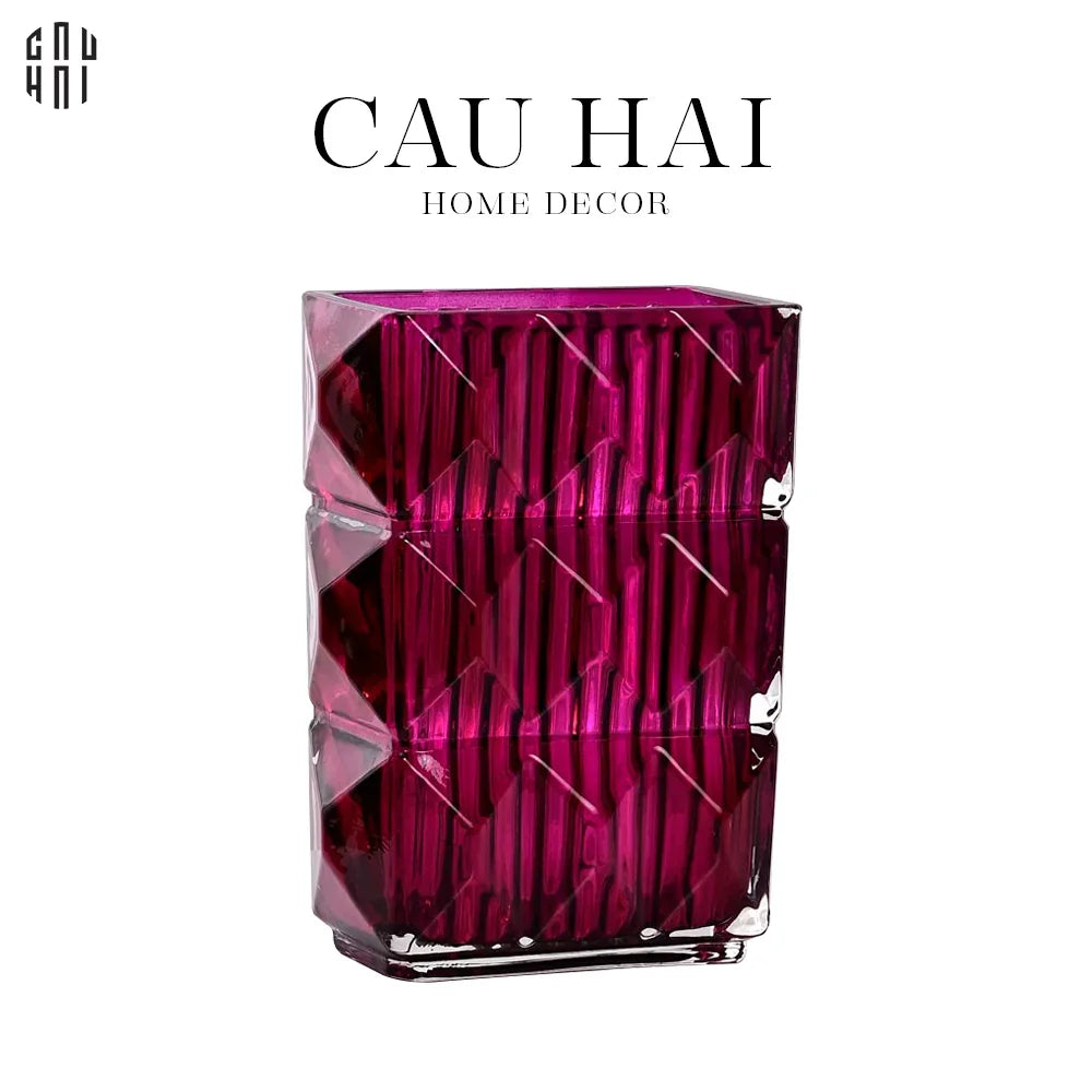 Bình Hoa Thuỷ Tinh Gerald - Purple-CẬU HAI HOME DECOR