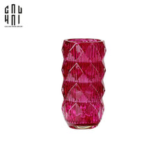 Bình Hoa Thuỷ Tinh Lilac Fuchsia Diamond Facetté H27-CẬU HAI HOME DECOR