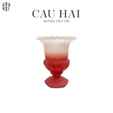 BÌNH HOA THUỶ TINH MINI KRISTINA - RED-CẬU HAI HOME DECOR