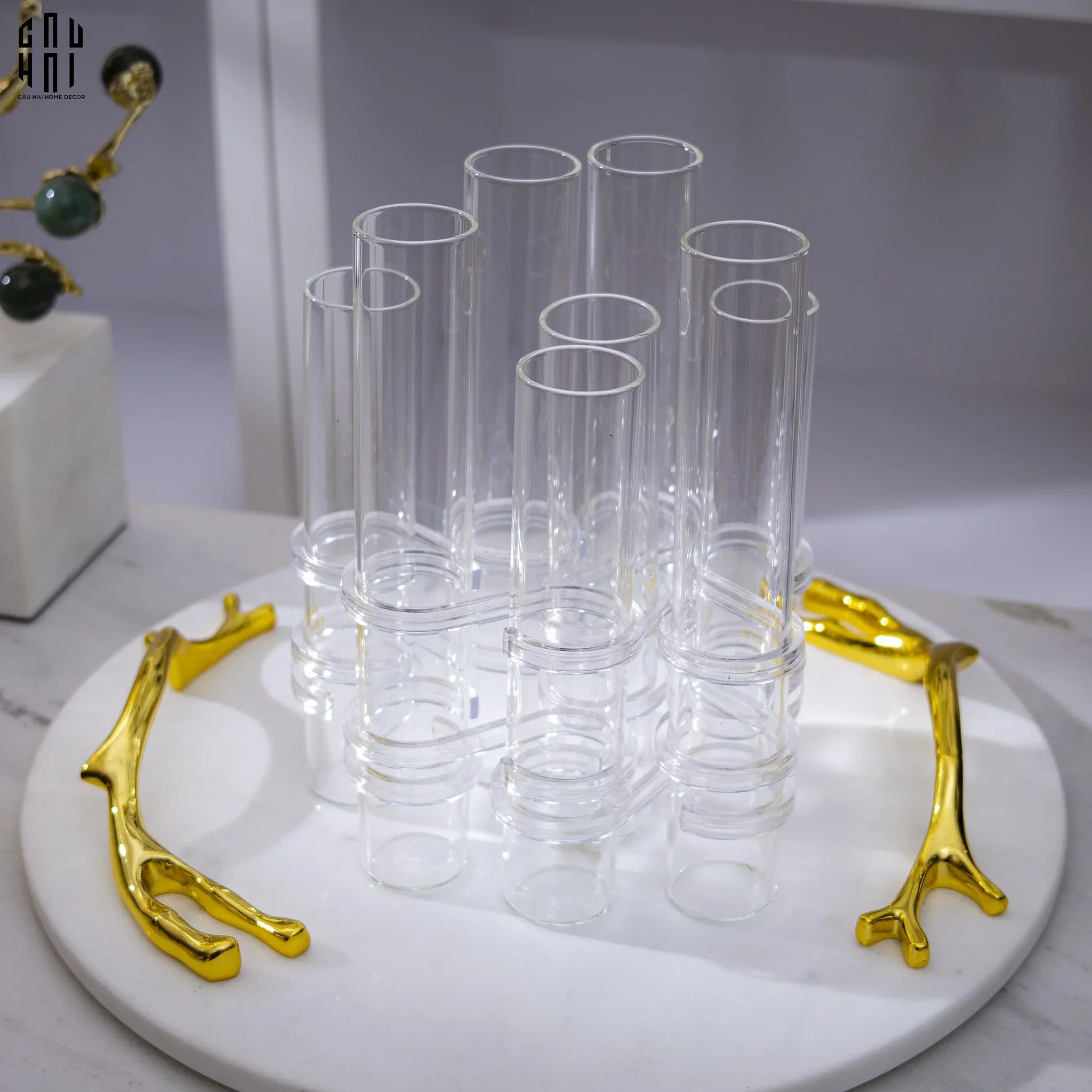 BÌNH HOA THUỶ TINH TRANG TRÍ CHEMISTRY-CẬU HAI HOME DECOR