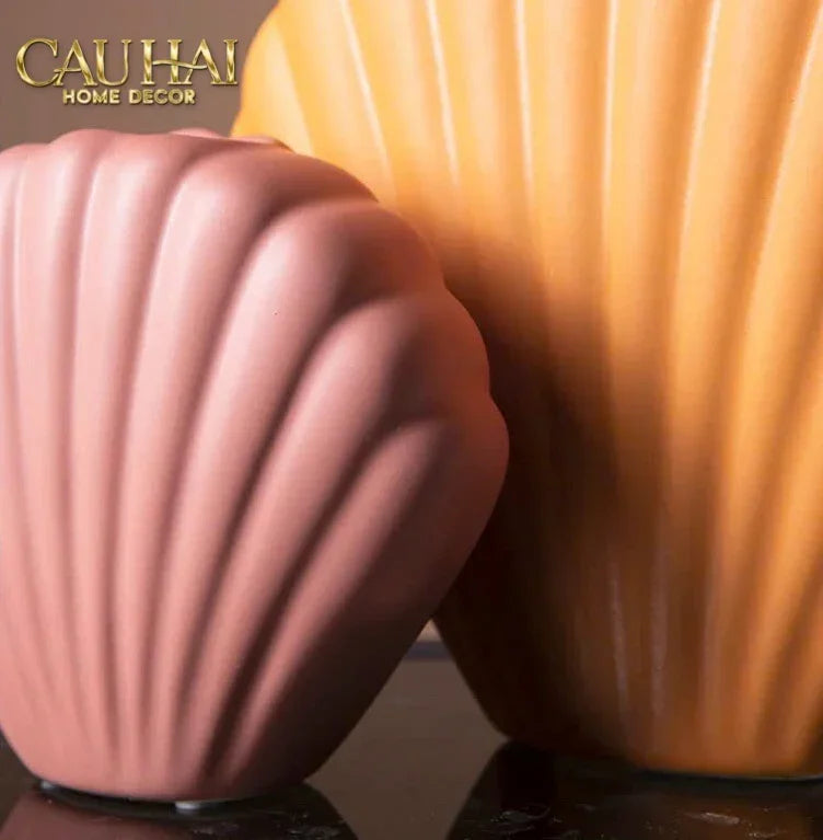 Bình Hoa Vỏ Sò Sienna Coastal Shell Vase H25-CẬU HAI HOME DECOR