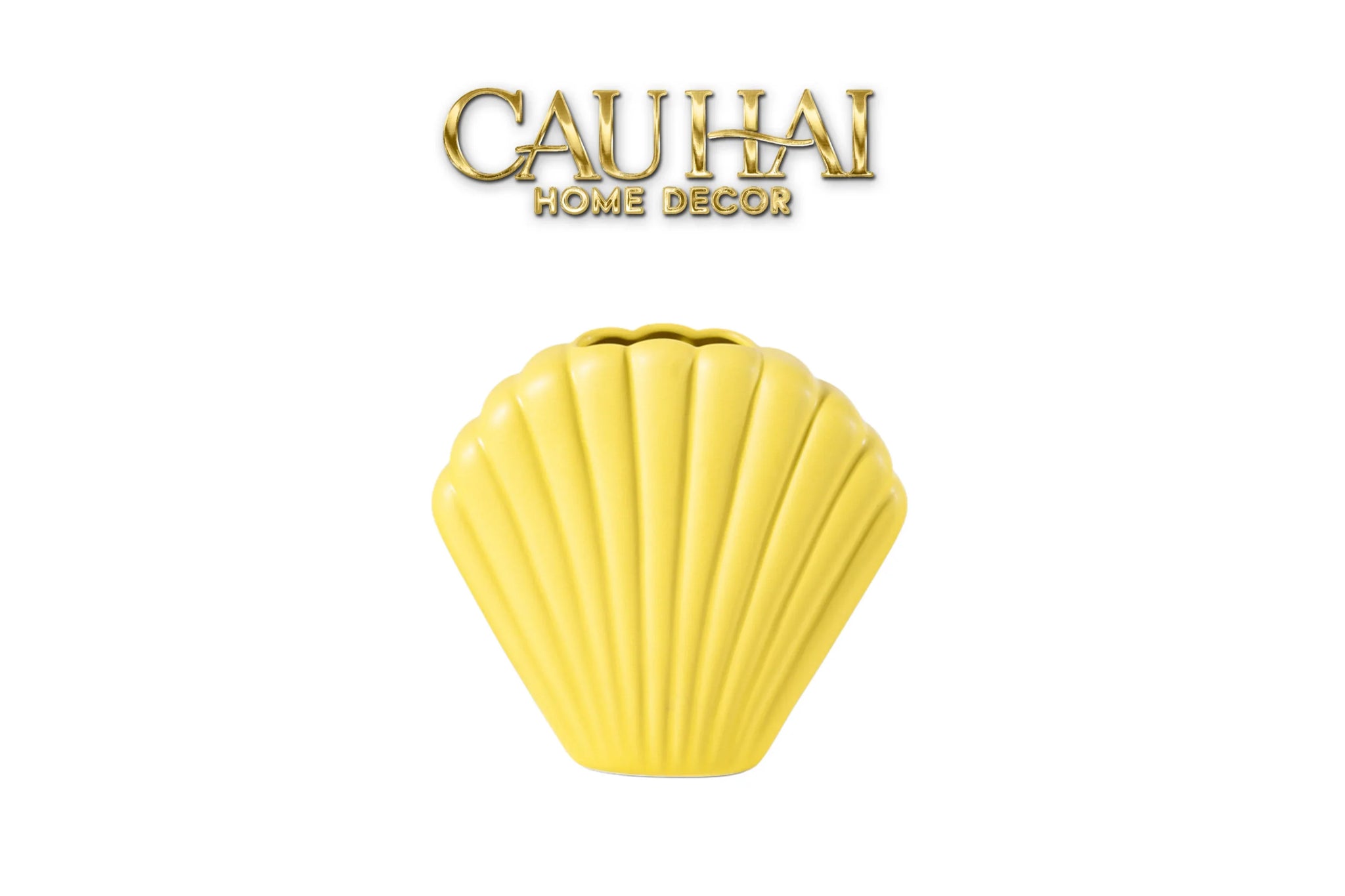 Bình Hoa Vỏ Sò Sunlit Coastal Shell Vase H20-CẬU HAI HOME DECOR
